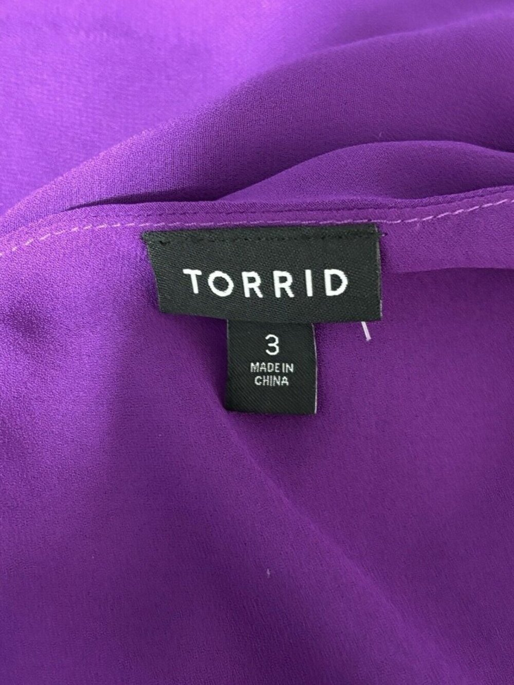 Torrid Purple Swing Tank Top Plus Size 3 Adjustable Straps Flowy Chiffon - Picture 4 of 5
